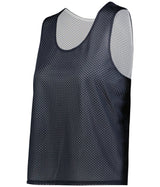 Augusta Sportswear LADIES C2 REVERSIBLE MESH LACROSSE PINNIE 566000 NAVY/WHITE (BA) XS
