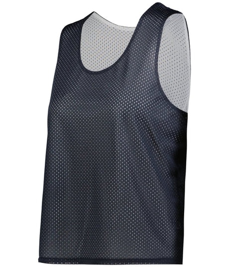 Augusta Sportswear LADIES C2 REVERSIBLE MESH LACROSSE PINNIE 566000 NAVY/WHITE (BA) XS