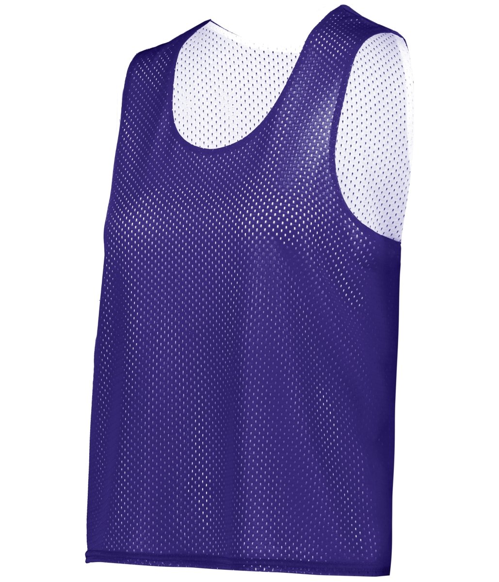 Augusta Sportswear LADIES C2 REVERSIBLE MESH LACROSSE PINNIE 566000 PURPLE/WHITE (BA) XS