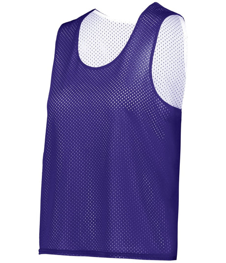 Augusta Sportswear LADIES C2 REVERSIBLE MESH LACROSSE PINNIE 566000 PURPLE/WHITE (BA) XS