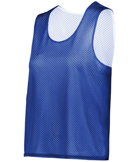 Augusta Sportswear LADIES C2 REVERSIBLE MESH LACROSSE PINNIE 566000 ROYAL/WHITE (BA) XS