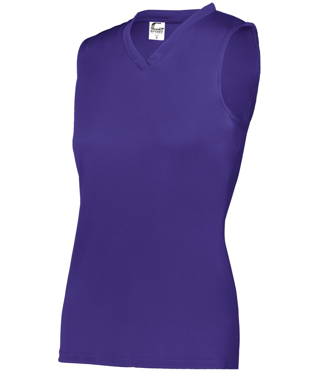 Augusta Sportswear LADIES C2 SLEEVELESS TANK 566300 PURPLE (BA) S