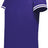 Augusta Sportswear Ladies Cutter+ Henley Jersey 6917 PURPLE/WHITE S