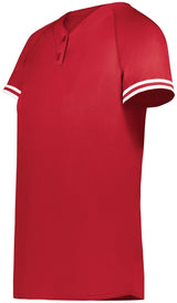 Augusta Sportswear Ladies Cutter+ Henley Jersey 6917 SCARLET/WHITE S