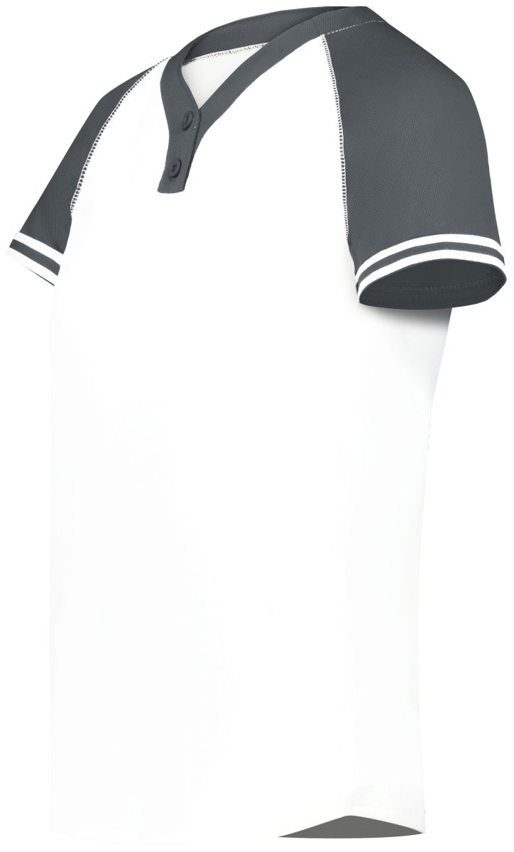Augusta Sportswear Ladies Cutter+ Henley Jersey 6917 WHITE/GRAPHITE S