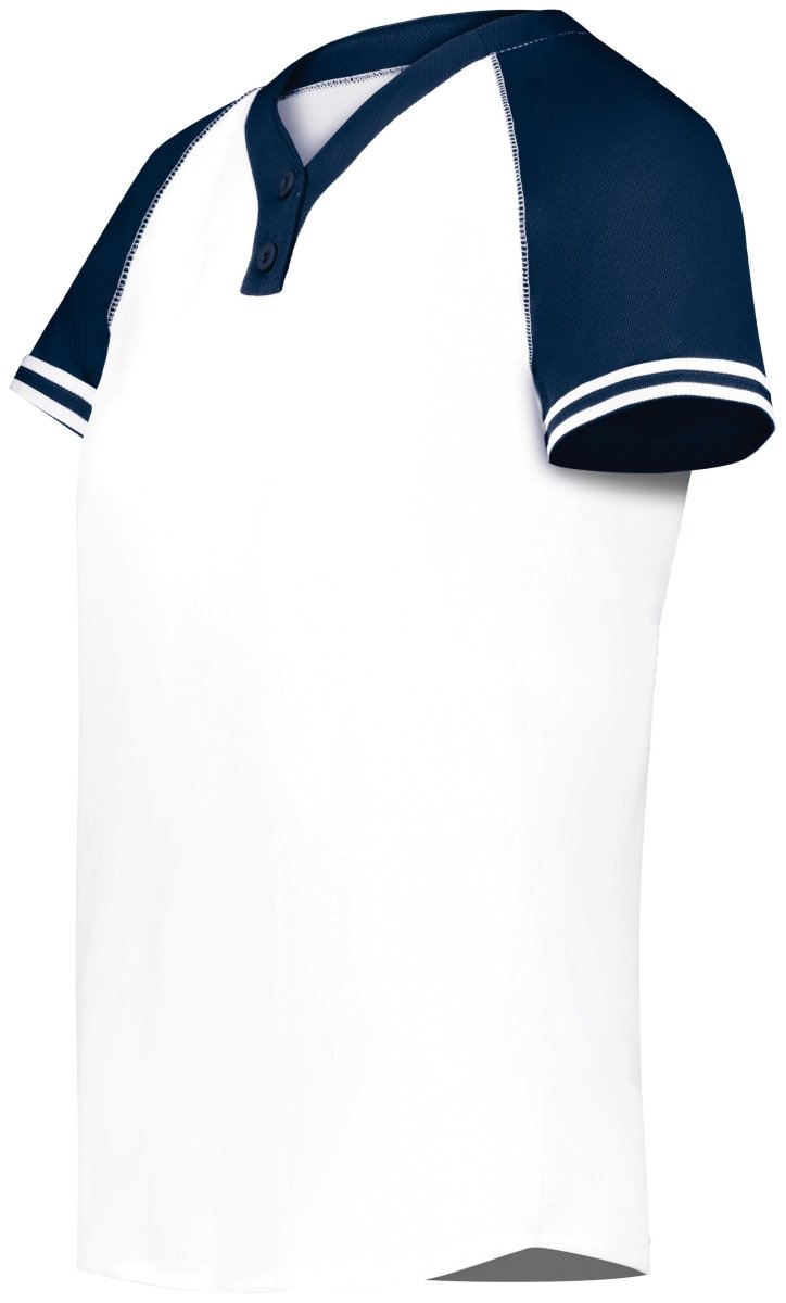 Augusta Sportswear Ladies Cutter+ Henley Jersey 6917 WHITE/NAVY S