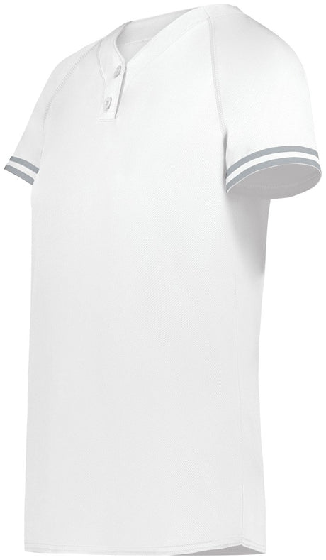 Augusta Sportswear Ladies Cutter+ Henley Jersey 6917 WHITE/SILVER S