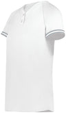 Augusta Sportswear Ladies Cutter+ Henley Jersey 6917 WHITE/SILVER S