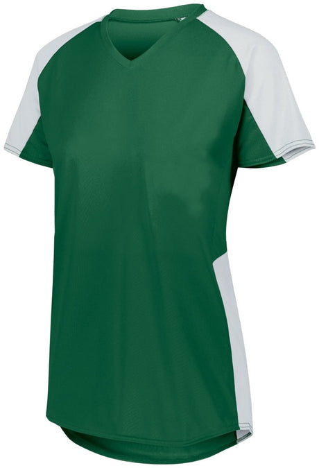 Augusta Sportswear Ladies Cutter Jersey 1522 DARK GREEN/WHITE S