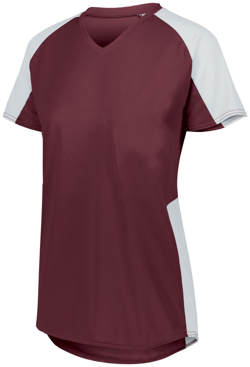Augusta Sportswear Ladies Cutter Jersey 1522 MAROON/WHITE S