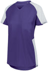 Augusta Sportswear Ladies Cutter Jersey 1522 PURPLE/WHITE S