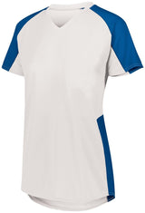 Augusta Sportswear Ladies Cutter Jersey 1522 WHITE/ROYAL S