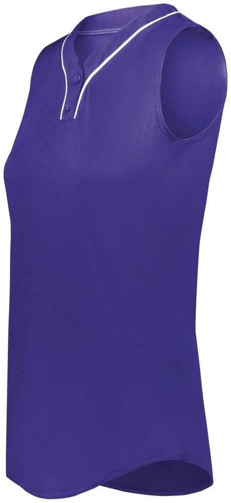 Augusta Sportswear Ladies Cutter+ Sleeveless Jersey 6913 PURPLE/WHITE S