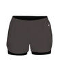 Augusta Sportswear LADIES DOUBLE UP SHORT 615000 GRAPHITE/BLACK (BA) S