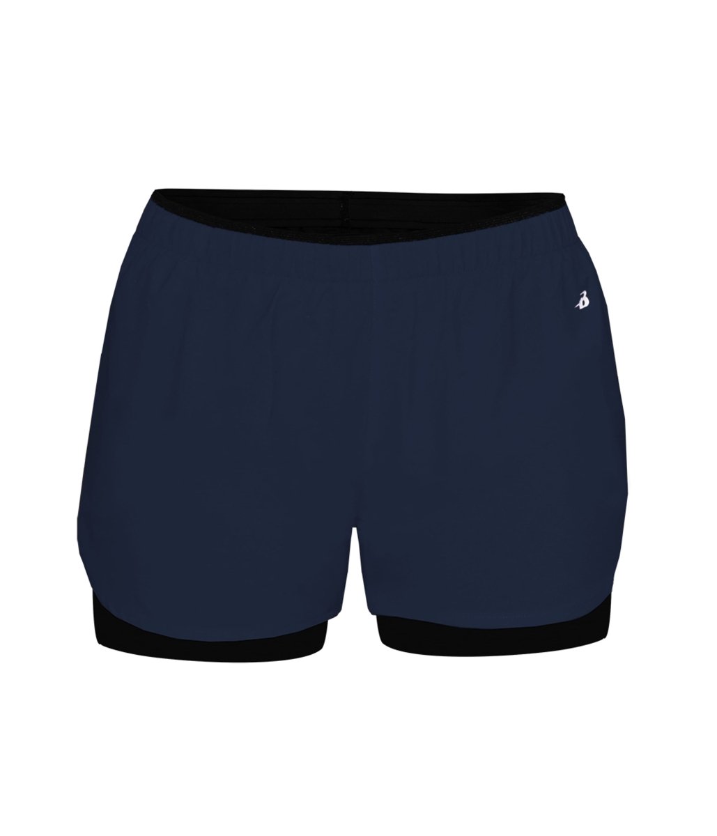 Augusta Sportswear LADIES DOUBLE UP SHORT 615000 NAVY/BLACK (BA) S