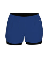 Augusta Sportswear LADIES DOUBLE UP SHORT 615000 ROYAL/BLACK (BA) S