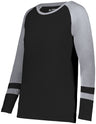 Augusta Sportswear Ladies Fanatic 2.0 Long Sleeve Tee 2917 BLACK/GREY HEATHER XXS