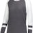 Augusta Sportswear Ladies Fanatic 2.0 Long Sleeve Tee 2917 CARBON HEATHER/WHITE XXS