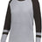 Augusta Sportswear Ladies Fanatic 2.0 Long Sleeve Tee 2917 GREY HEATHER/BLACK XXS