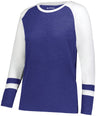 Augusta Sportswear Ladies Fanatic 2.0 Long Sleeve Tee 2917 PURPLE/WHITE XXS