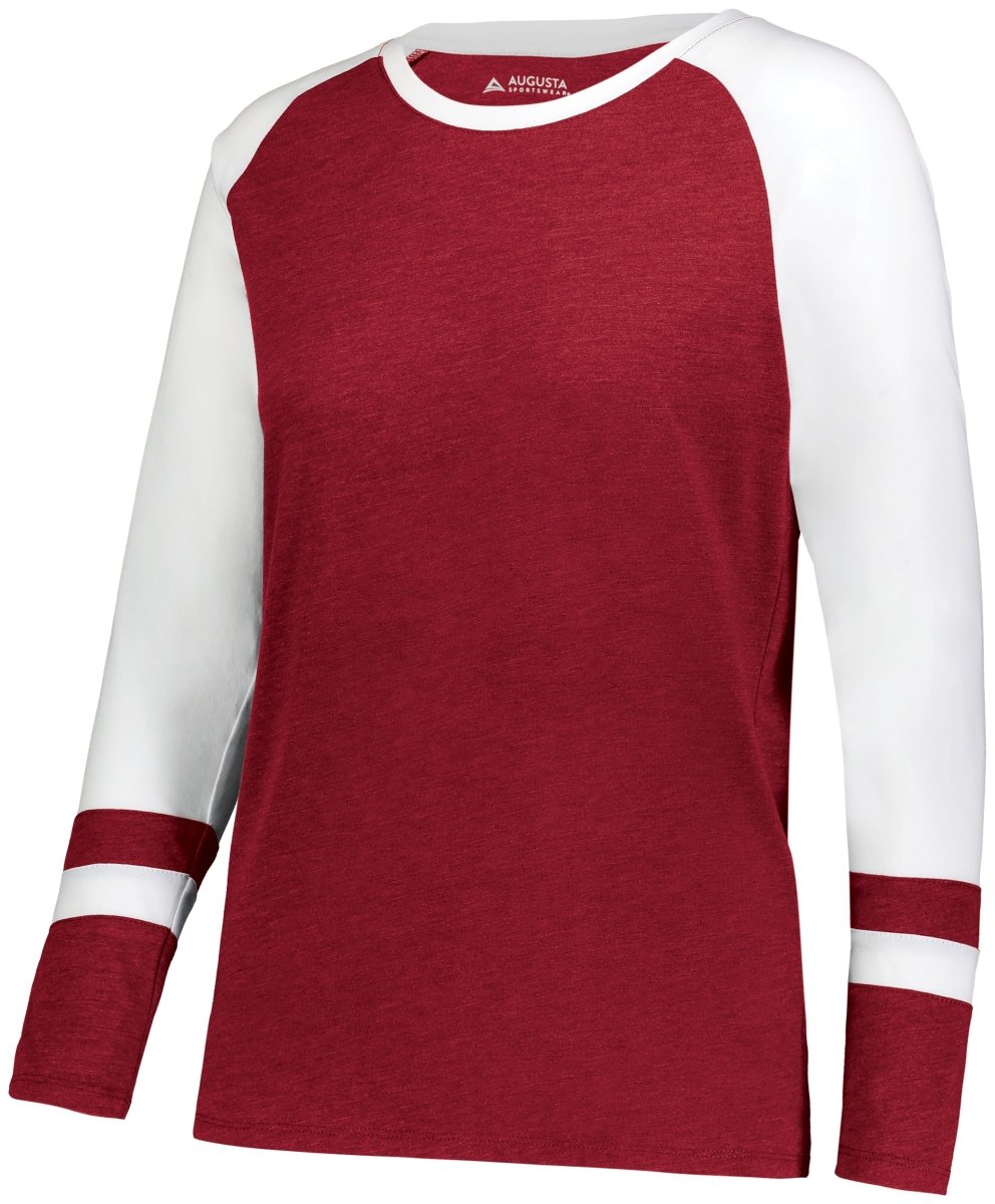 Augusta Sportswear Ladies Fanatic 2.0 Long Sleeve Tee 2917 SCARLET/WHITE XXS