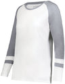 Augusta Sportswear Ladies Fanatic 2.0 Long Sleeve Tee 2917 WHITE/GREY HEATHER XXS