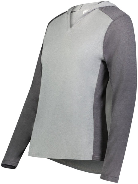 Augusta Sportswear Ladies Gameday Vintage Hoodie 6902 GREY HEATHER/CARBON HEATHER S