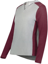 Augusta Sportswear Ladies Gameday Vintage Hoodie 6902 GREY HEATHER/MAROON HEATHER S