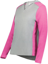 Augusta Sportswear Ladies Gameday Vintage Hoodie 6902 GREY HEATHER/ORCHID HEATHER S