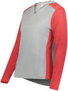 Augusta Sportswear Ladies Gameday Vintage Hoodie 6902 GREY HEATHER/SCARLET HEATHER S