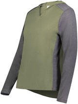 Augusta Sportswear Ladies Gameday Vintage Hoodie 6902 OLIVE HEATHER/CARBON HEATHER S