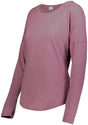 Augusta Sportswear Ladies Lux Tri - Blend Long Sleeve Tee 3077 DUSTY ROSE HEATHER S