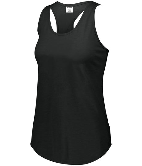 Augusta Sportswear Ladies Lux Tri - Blend Tank 3078 BLACK HEATHER S