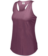 Augusta Sportswear Ladies Lux Tri - Blend Tank 3078 MAROON HEATHER S