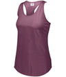 Augusta Sportswear Ladies Lux Tri - Blend Tank 3078 MAROON HEATHER S