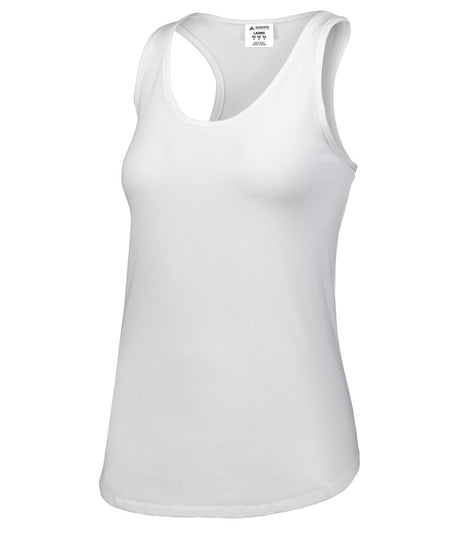 Augusta Sportswear Ladies Lux Tri - Blend Tank 3078 WHITE S
