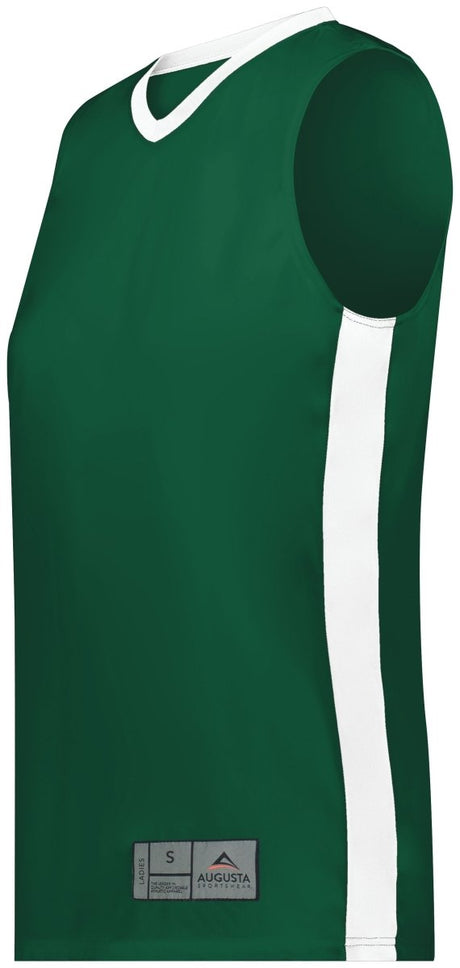 Augusta Sportswear Ladies Match - Up Basketball Jersey 6888 DARK GREEN/WHITE S