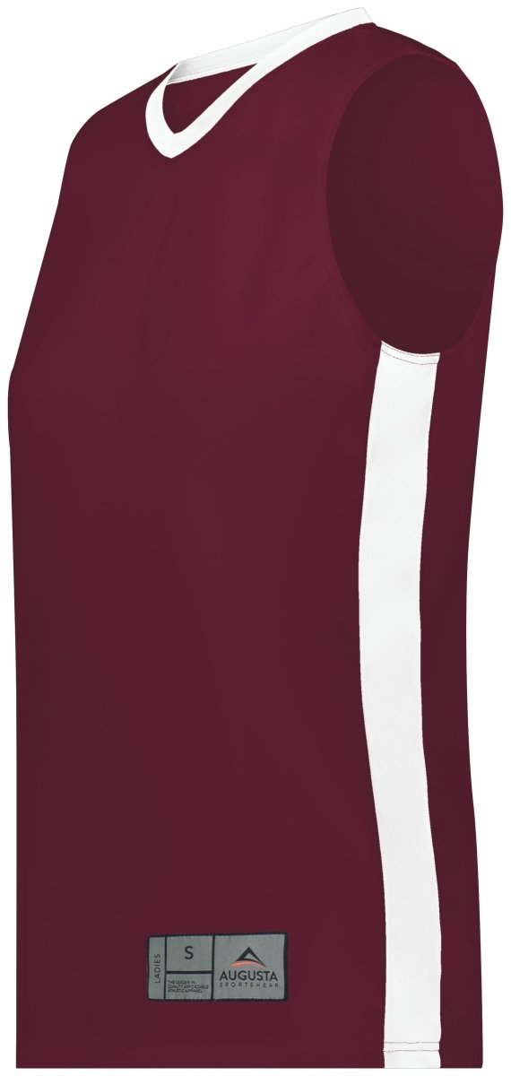 Augusta Sportswear Ladies Match - Up Basketball Jersey 6888 MAROON/WHITE S