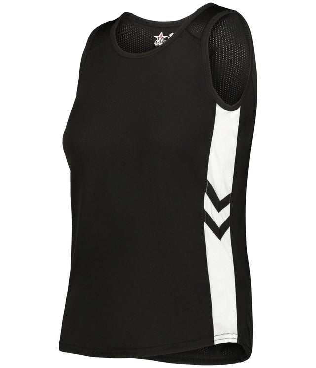 Augusta Sportswear LADIES MEDAL TRACK JERSEY - Augusta Sportswear R4LFJW BLACK/WHITE (BA) S
