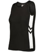Augusta Sportswear LADIES MEDAL TRACK JERSEY - Augusta Sportswear R4LFJW BLACK/WHITE (BA) S