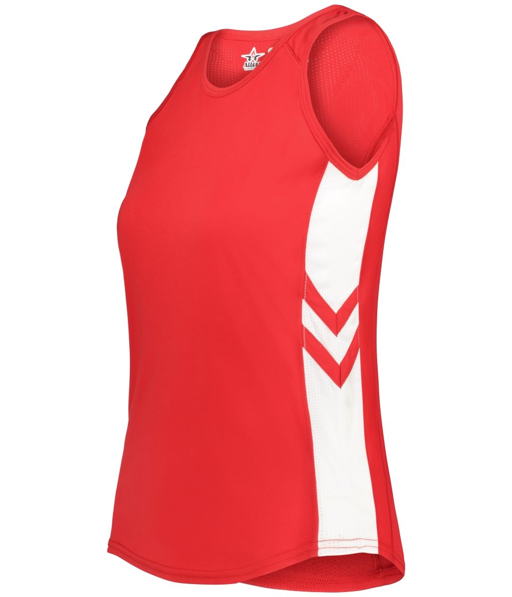 Augusta Sportswear LADIES MEDAL TRACK JERSEY - Augusta Sportswear R4LFJW RED/WHITE (BA) S