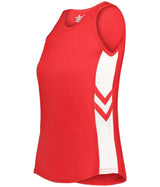 Augusta Sportswear LADIES MEDAL TRACK JERSEY - Augusta Sportswear R4LFJW RED/WHITE (BA) S