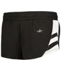 Augusta Sportswear LADIES MEDAL TRACK SHORTS - Augusta Sportswear R4LFPW BLACK/WHITE (BA) S