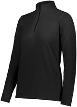 Augusta Sportswear Ladies Micro - Lite Fleece 1/4 Zip Pullover 6864 BLACK S