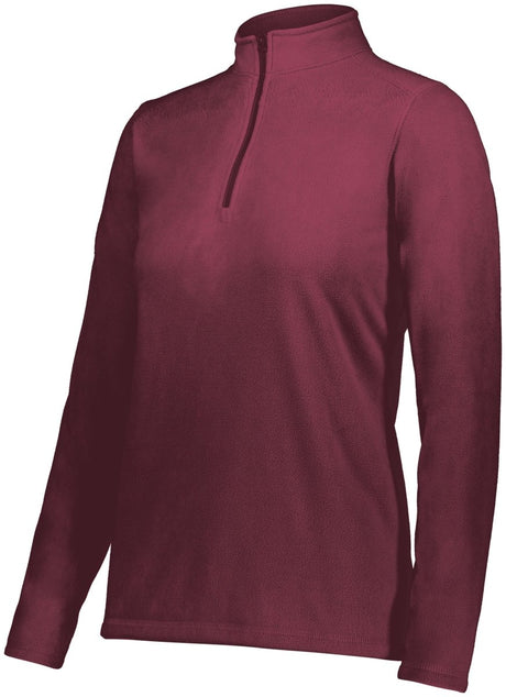 Augusta Sportswear Ladies Micro - Lite Fleece 1/4 Zip Pullover 6864 MAROON (HLW) S