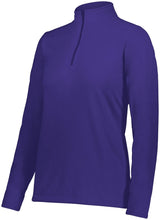 Augusta Sportswear Ladies Micro - Lite Fleece 1/4 Zip Pullover 6864 PURPLE (HLW) S