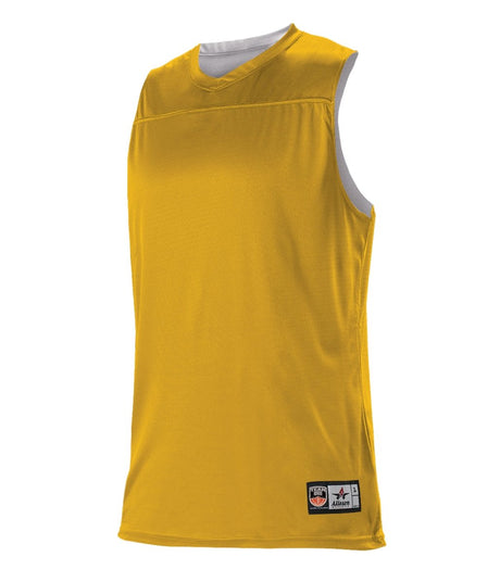 Augusta Sportswear LADIES NBA REVERSIBLE BASKETBALL TEAM JERSEY - Augusta Sportswear A105BW GOLD/WHITE (BA) S
