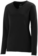 Augusta Sportswear Ladies NexGen Wicking Long Sleeve Tee 1788 BLACK S