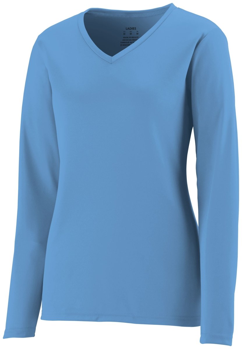 Augusta Sportswear Ladies NexGen Wicking Long Sleeve Tee 1788 COLUMBIA BLUE S