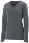 Augusta Sportswear Ladies NexGen Wicking Long Sleeve Tee 1788 GRAPHITE S